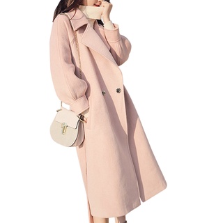 Women Lady Long Sleeve Coat Thicken Solid Color for Autumn Winter Beach Party