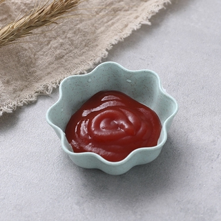 Creativo condimento plato japonés vinagre salsa platos cocina melocotón forma de pétalo condimentos plato pequeño (7)