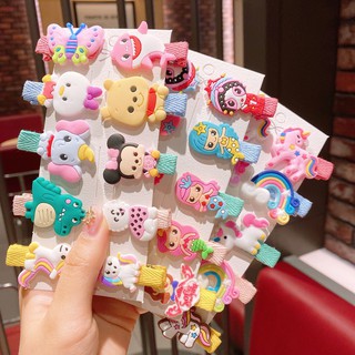 10pcs/set Children's cartoon hairpin set Little girl cute flower hairpin clip