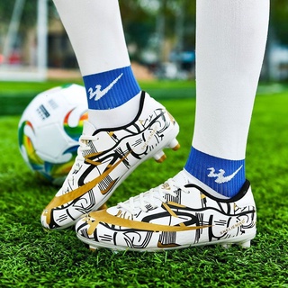 [Size35-43]los niños Unisex-niño firme tierra fútbol tacos zapatos al aire libre cómodo fútbol zapatos de entrenamiento (2)