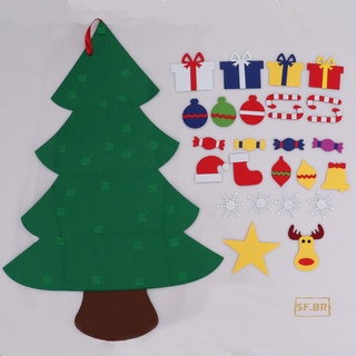Decoración De pared De fieltro Para educación De árbol De navidad/diy Para niños (9)