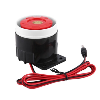DC 12V Mini cuerno rojo con cable sirena sonido alarma sistema de advertencia bocina para el hogar