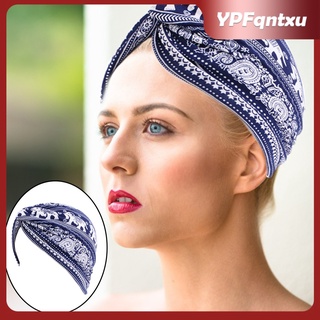 Women\'s Soft Cotton Chemo Caps Ethnic Muslim Print Stretch Beanie Head Scarf Cover Headwear Bandana Turban Hat Head Wrap