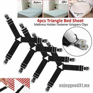 [enjoy3] 4 X triángulo sábana de cama sujetador pinzas Clips tirantes tirantes