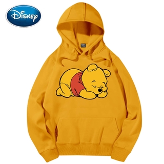 Disney Chic lindo Winnie The Pooh oso de dibujos animados impresión sudadera con capucha jersey parejas sudadera bolsillo 6 colores tops