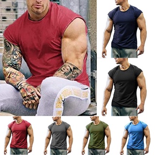 Camisa de Poliéster sin mangas para hombre/Camiseta de verano deportiva para hombre