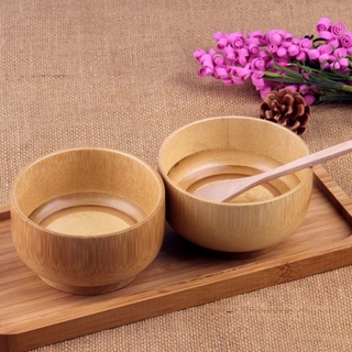 MXMUSTY 1pc cuenco de arroz redondo vegano tazón de bambú cuenco de cocina utensilios de cocina sopa creativa doméstica hecha a mano estilo chino vajilla/Multicolor (9)