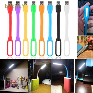 EVENLY 2Pcs Fashion Reading Lamp Laptop Silica Gel USB LED Light Mini Notebook Computer Bright Flexible/Multicolor