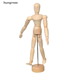 hungrnee 5.5" modelo de dibujo de madera humano masculino maniquí cabeza de bloque articulado maniquí títere mx