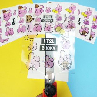 Pegatina transparente BT21 versión 1- Chimmy Cooky Koya Mang RJ Shooky Tata Van KPOP BTS mercancía (5)