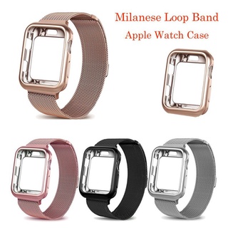 envío rápido apple watch milanese correa + funda para apple watch band 38 mm 42 mm 44 mm 40 mm iwatch serie 6/se/5/4/3/2/1