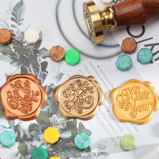 ✿Nbpsn4✿High Quality 100pcs Retro Sealing Wax Grain Octagon Fire Painting Pill Stamping Envelope✿