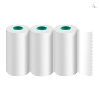 De 3 rollos de caja registradora de papel adhesivo de papel de impresión térmica fotos de papel mal preguntas notas de impresión de papel pegajoso para Mini impresora portátil foto impresora térmica 30 x 57 mm
