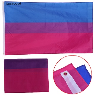 Jagacopt 3x5 Ft Doble Costura Bisexual Bandera Orgullo Gay Lesbiana LGBT Lona Cabecera MX