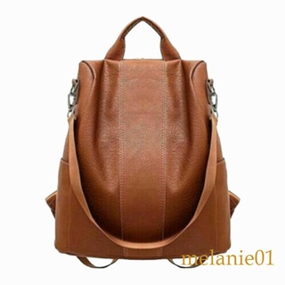 ❉OF♔Women Waterproof PU Leather Backpack Casual Female Bag Anti-Theft Backpack