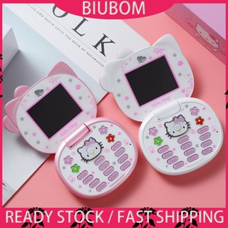 biuboom K688 Teléfono Celular Multifuncional Doble Tarjeta Dual En Espera Adorable De Dibujos Animados Hello-Kitty Niños Teclado Para Niñas