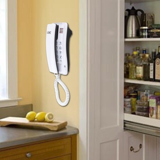 Mini Wall Phone Corded Powered by Telephone Line for Hotel Family