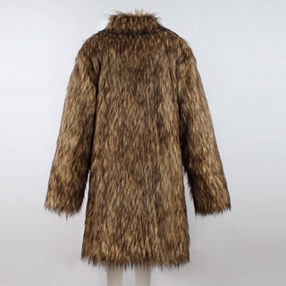 Chamarra de abrigo grueso cálido de invierno para hombre, Chamarra de piel sintética Parka Outwear Cardigan (9)