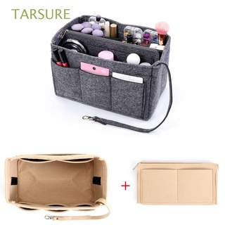 TARSURE Make up Beauty Toiletry Case Washable Storage Multi Pocket Pouch Makeup Bag Travel Felt Purse Organizer Handbag Tote Bags/Multicolor