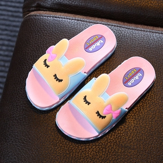 Los niños de interior zapatillas femeninas de dibujos animados de verano de fondo suave lindo nuevas zapatillas antideslizante2020padre-niño princesa casa