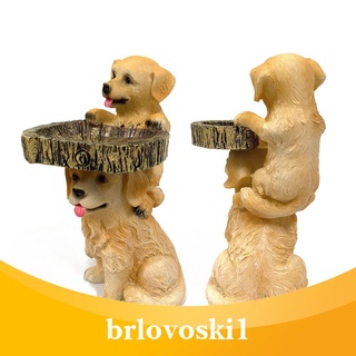 [brlovoski1] alimentador de estatuas de baño de pájaro, resina para perro, para adorno, semilla de pájaro salvaje