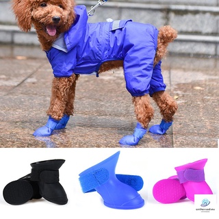Cute Rain Snow Boots Little Pet Dog Puppy Shoes Booties Candy Colors Rubber Waterproof Anti-Slip