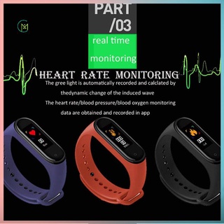 prometion m4 smart band fitness tracker reloj deportivo pulsera de frecuencia cardíaca smartband monitor de salud pulsera fitness tracker