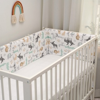 Lorr 6 pzs bebé cuna De algodón suave Bumper Newborn Cama Cot almohadillas protectoras cojín para niños tapete para niños (3)