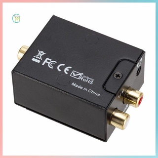 prometion 3.5mm jack coaxial fibra óptica digital a analógica audio aux rca l/r convertidor spdif digital audio decodificador amplificador