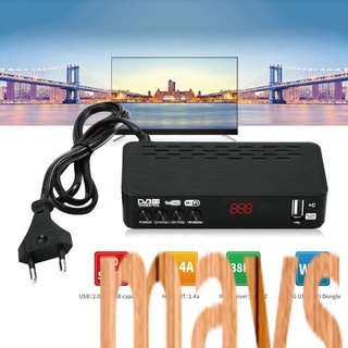 mayshowt DVB-T2 Sintonizador Receptor HD 1080P Satélite Decodificador De TV C T2 USB Para Monitor Adaptador