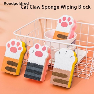 roadgoldred 3 piezas esponja de garra de gato limpiando cepillo de descontaminación olla lavar platos esponja bloque wdfg