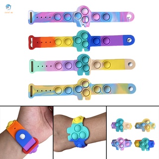 pulsera de descompresión de silicona colorida reusab no fácilmente deformado rompecabezas prensa dedo burbujas juguete para niños adultos