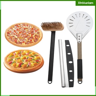 [xmaeriam] profesional pizza peel cortador de pizza pizza y pizza horno espátula y cortador conjunto de accesorios de horno herramientas de horno para 8\"