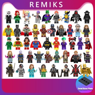 Lego Marvel avengers minifigures iron man Thor Spiderman Batman building blocks toys for children