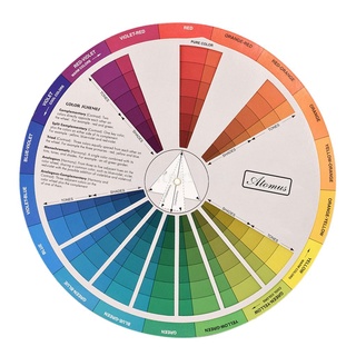 1Pcs rueda de Color, pintura mezcla guía de aprendizaje clase de arte herramienta de enseñanza para la combinación de maquillaje tabla de Color guía mixta