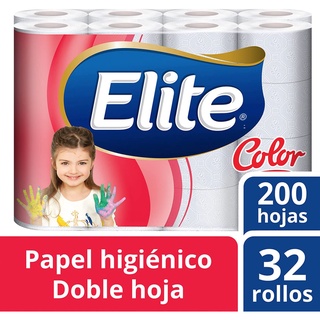 Elite Color Papel Higiénico Doble Hoja 32 Rollos