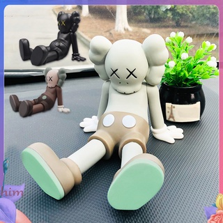 Kaws modelo de juguetes con postura sentada PVC de dibujos animados figura coleccionable muñeca Interior del coche decoración de escritorio