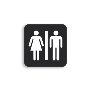 Signos generales de la puerta del inodoro - logotipo masculino y femenino - baño General