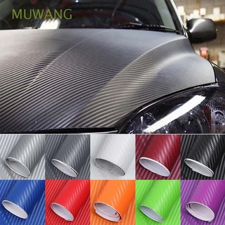 MUWANG 127cm*10cm etiqueta engomada del coche 3D vinilo adhesivo de fibra de carbono película de envoltura impermeable rollo de película Multicolor coche estilo Interior película del coche/Multicolor (1)