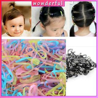 Color caramelo niños elástico cuerda de pelo cola de caballo banda lazos niñas accesorios para el cabello WD-MY