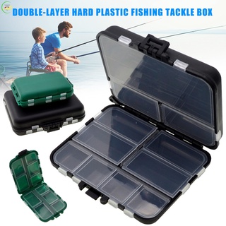 TG Multi Compartimentos Carcasa De Plástico Duro Mini Caja De Almacenamiento De Aparejos De Pesca Cebo @ my (1)