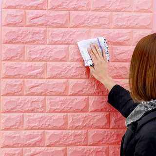 Renovar el hogar autoadhesivo 3D ladrillo pegatina DIY impermeable espuma papel pintado para niños habitación cocina techo pared pegatinas
