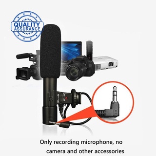 Micrófono de cámara para Nikon Canon DSLR DV entrevista grabación externa O0M5 (1)
