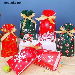 JIO 50x Santa Gift Bag Candy Bag Snowflake Crisp Drawstring Bag Merry Christmas .