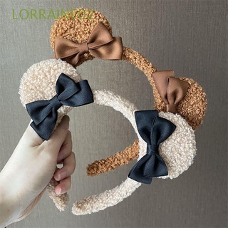 LORRAINE02 Lindo Diadema estilo coreano Dulce Accesorios para el cabello Diadema con orejas de oso Tocado Felpa Sombreros Moda Mujer Simple Aro para el cabello para mujeres/Multicolor