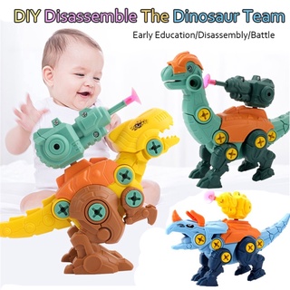 hdy diy rompecabezas creativo montaje tyrannosaurus jurásico con lanzador montaje bloques de construcción simulación dinosaurio