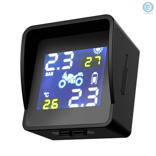 Listo en stock Solar W-ireless motocicleta neumático sistema de monitoreo de presión LCD inteligente Sensor externo Monitor en tiempo real