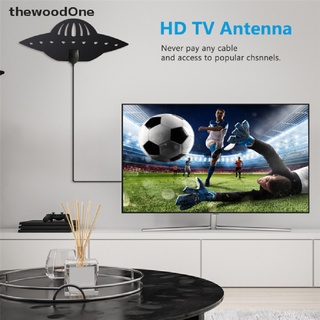 [thewoodone] 960 millas 4k 1080p digital tv antena para dvb-t tv hdtv negro ovni en forma de durable.