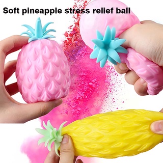 1pcs divertido suave piña anti estrés bola de uva descompresión juguetes para niños exprimir juguete macaron colores