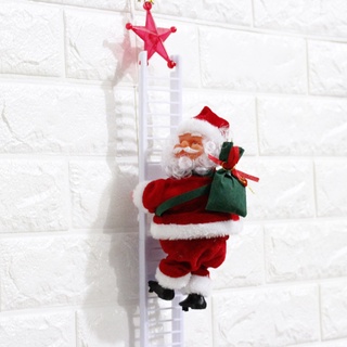 Escalada creativa Santa Claus escalada en escalera para decoración de árbol de navidad (2)